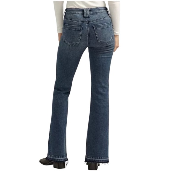 Silver Jeans Suki Curvy Fit Mid Rise Flare Leg Released Hem Blue Jean Sz 32W 31L - Picture 2 of 14